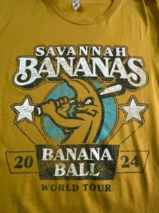 Savannah Bananas Herren XL Shirt 2024 Tour gelb Grafikdruck - Bild 1 von 8