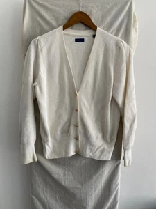 GANT Ivory Button Up Cardigan Size S - Picture 1 of 8
