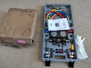 Orion Motor Tech AC Messgeräte, 3-Wege Krümmer Messgerät-Set für R1234yf R404a R134a Ref - Bild 1 von 9