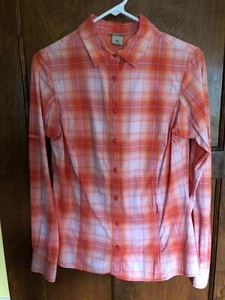 Duluth Trading Activewear XS Women Lightweight Nylon Plaid Button Front Shirt - Picture 1 of 8