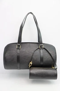 Excellent condition LV Louis Vuitton Soufflot Medium Satched Black Epi Leather - Picture 1 of 23