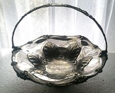 Antique Art Nouveau Silver Plated Basket Circa 1854 – 1898