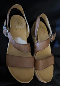 Kork Ease 2" Sandals Nubuck Brown Leather Straps Women’s Size 8 New - Picture 1 of 4