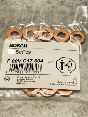 6X Junta De Cobre Para Inyector Bosch F 00V C17 504 Para BMW 13537785722 - Image 1 of 3