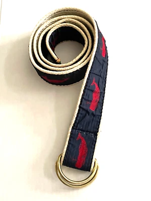 Preppy Whale Belt - Size XS/S Waist 27-28 Nantucket style - Image 1 of 4