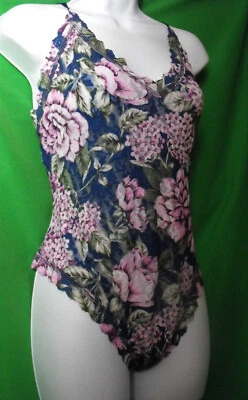 NEW HANKY PANKY 5Q8454 FLORAL SUPERBLOOM MADE IN USA LACE THONG BODYSUIT S - Image 1 of 2