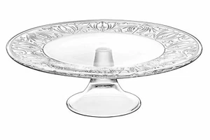 Barski European Glass Footed Cake Plate -13"Diameter-4.25" H-Beautiful Designed - Picture 1 of 1