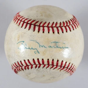 Billy Martin Signed Baseball w/ Davey Lopes & Bob Owchinko - COA JSA - Picture 1 of 8