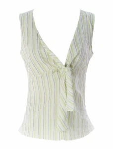 Gant Damen Tanktop Nadelstreifen Baumwolle Lindgrün - Bild 1 von 2