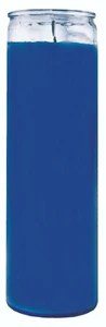 CANDLE GLASS JAR PLAIN BLUE VELA LISA AZUL BURNS 120 HOURS - Picture 1 of 1