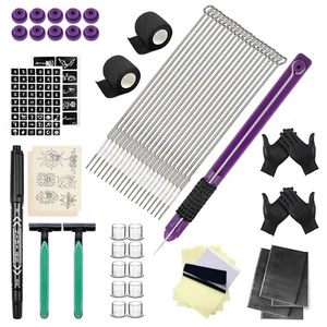 Kit Completo de Tatuaje Mand Poke and Stick Hágalo Hágalo Usted Mismo Suministro de Tatuajes Kit para Principiantes - Imagen 1 de 11