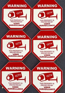 6 - FIRST ALERT VIDEO SURVEILLANCE ...... WINDOW DECALS - Bild 1 von 1