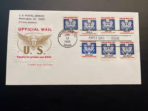 House of Farnam FDC 1983 US Govt-Official Mail 7 Stamp Combo #O127-135…New - Picture 1 of 2