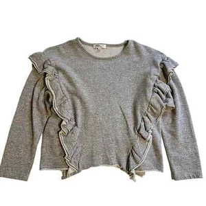 Joah Love Gray Ruffled Sweatshirt Girls 10 - Picture 1 of 6