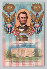 PATRIOTIC Abraham Lincoln Birthday Series No 1 E. Nash 1908 Postcard 10B