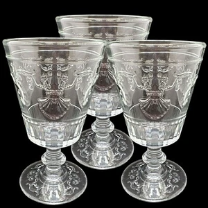 Set 3 Calici Cristal D'Arques Versailles Francia - Motivo Conchiglia Barocco 6,5" - Foto 1 di 7