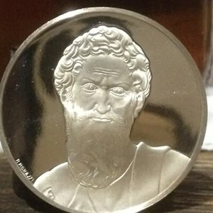 Michelangelo Masterpiece St. Paul Franklin Mint 925 Silver Christmas Gift! - Picture 1 of 7