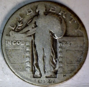 1927d Standing Liberty Quarter SILVER Coin Lot #3    FREE SHIP - Picture 1 of 2