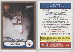 2004-05 Topps Bazooka Gold Luol Deng #213 Rookie RC