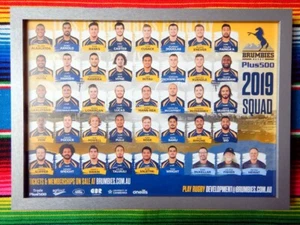 Framed 2019 ACT BRUMBIES Super Rugby Poster - 45cm x 32cm x 3cm - Picture 1 of 2