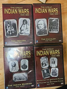 FOUR DVD BOXED= THE GREAT INDIAN WARS 1540-1890 , FOUR DVD BOXED SET LIKE NEW - Picture 1 of 4