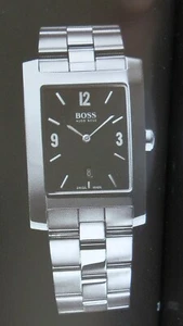 Hugo Boss Metropolis mens black silver 1600 suit wrist watch ETA 7 Jewel £495 - Picture 1 of 13