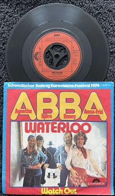 ABBA Bjorn & Benny, Agnetha & Frida – Waterloo 7'' IMPORT 1974 CLEANED/TESTED EX - Image 1 of 4