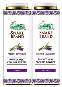 Snake Brand Prickly Heat Cooling Powder Relaxing French Lavender 280g*2 Original - Bild 1 von 12