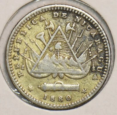 Nicaragua 1880 10 Centavos 199139 combine shipping - Image 1 of 2