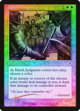 Harsh Judgment FOIL Invasion HEAVILY PLD White Rare MAGIC MTG CARD ABUGames