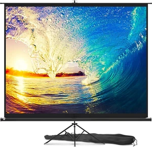 Projector Screen with Stand 120 Inch - Indoor and Outdoor Projection Screen for - Picture 1 of 10