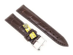 Louisiana Kroko Uhrenband 21/18 braun grosse Narbung Made in Germany / 59 - Picture 1 of 3