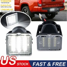 Full LED Black License Plate Lights Lamps For 2016-21 Toyota Tacoma/14-21 Tundra