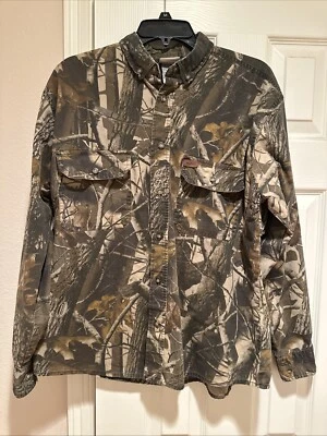 Vintage Woolrich Realtree Hardwoods Camo Mens Medium Long Sleeve Shirt Hunting - Image 1 of 4
