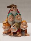 Vintage Snow White And The Seven Dwarves Action Figure Toy Statue Disney