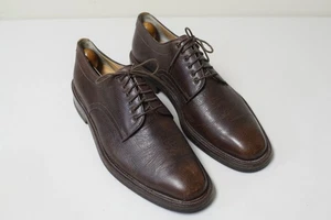Bruno Magli Edgar Shoes Brown Pebbled Leather Italy Bologna Mens Size 11.5 M - Picture 1 of 9