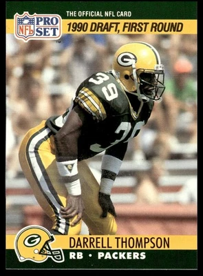 1990 Pro Set Darrell Thompson Rookie Green Bay Packers #687 - Image 1 of 2