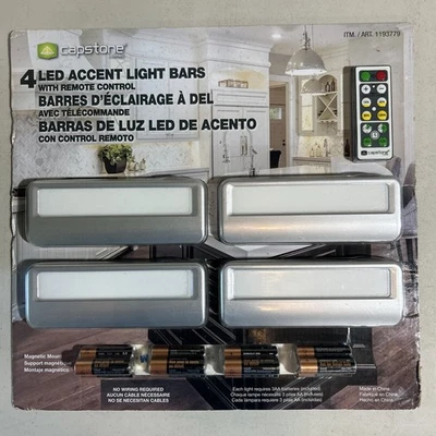 Brand New Capstone 4 LED Accent Light Bars Remote Control Timer 1193779 - Image 1 of 4