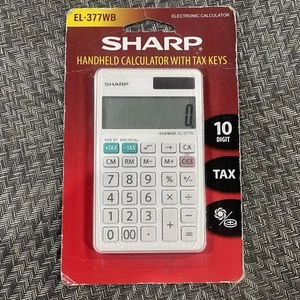 Calcolatrice aziendale Sharp EL-377WB bianca 2,75 elettronica portatile con chiavi fiscali - Foto 1 di 4