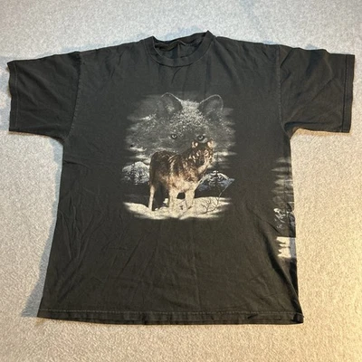 Camisa Gráfica Envolvente AOP Gráfica Lobo Años 90 De Colección - Para Hombre Talla XL Foto 1 de 4