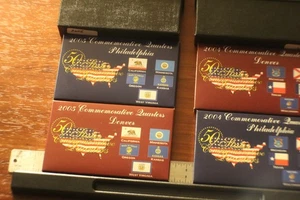 2004 & 2005  P+D - 4 Sets United States Mint Commemorative State Quarters Set. - Picture 1 of 12