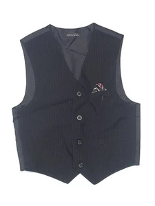Unbranded Boys Black Tuxedo Vest 7 - Picture 1 of 2