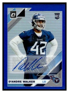 2019 Optic D'andre Walker 141 Blue /75 Tennessee Titans - Picture 1 of 2