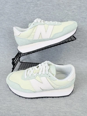 New Balance 237 Sneakers Womens 7.5 Green White Casual Suede Lifestyle Retro - Image 1 of 4