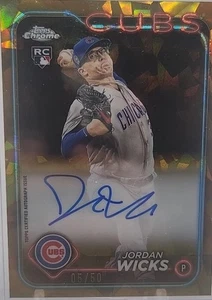 2024 Topps Chrome Sapphire Jordan Wicks Orange Rookie Auto /25 SSP Cubs - Bild 1 von 1