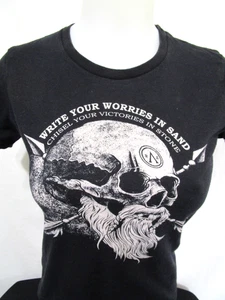 "Write Your Worries In Sand Chisel Your Victories In Stone" T Shirt Women Sz S - Picture 1 of 8