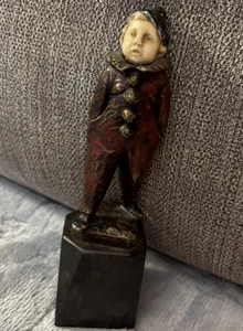 RARE PAUL LUDWIG KOWALCZEWSKI - BRONZE CLOWN BOY SCULPTURE STATUE SIGNED c1890's - Picture 1 of 16