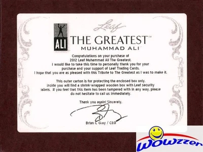 2012 Leaf Muhammad Ali The Greatest Sealed Box LE #/750- ALI On-Card AUTO!! 1/1? - Image 1 of 3