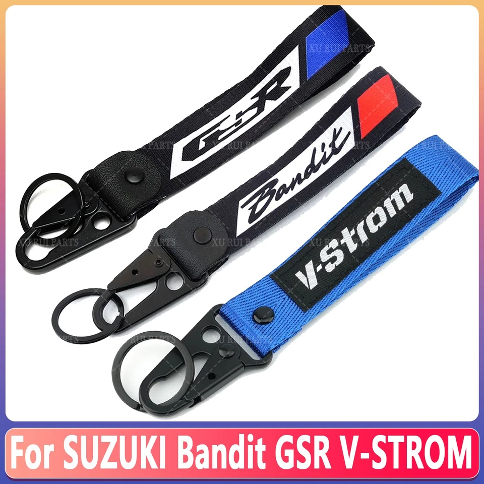For SUZUKI Bandit GSF 650 1200 GSR 750 V-STROM DL650 Embroidery KeyChain Keyring - Image 1 of 4