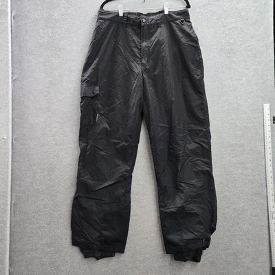 Columbia Hombres Pantalones de Nieve L Negro Nylon Pantalones de Lluvia Exterior Pantalón Técnico Foto 1 de 4
